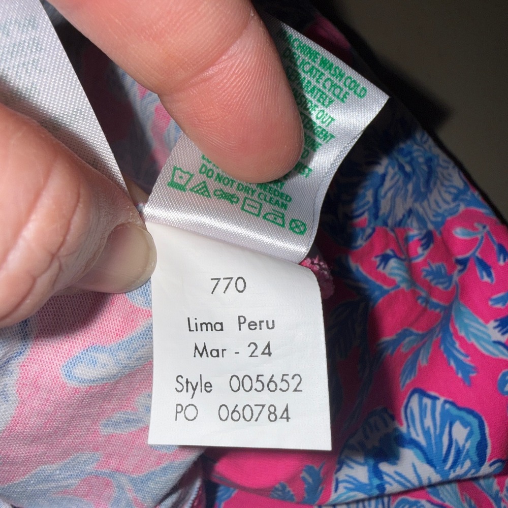 Lilly Pulitzer Cody Swing‎ T-Shirt Dress Size Large Roxie Pink Wave n Sea - Picture 3 of 6